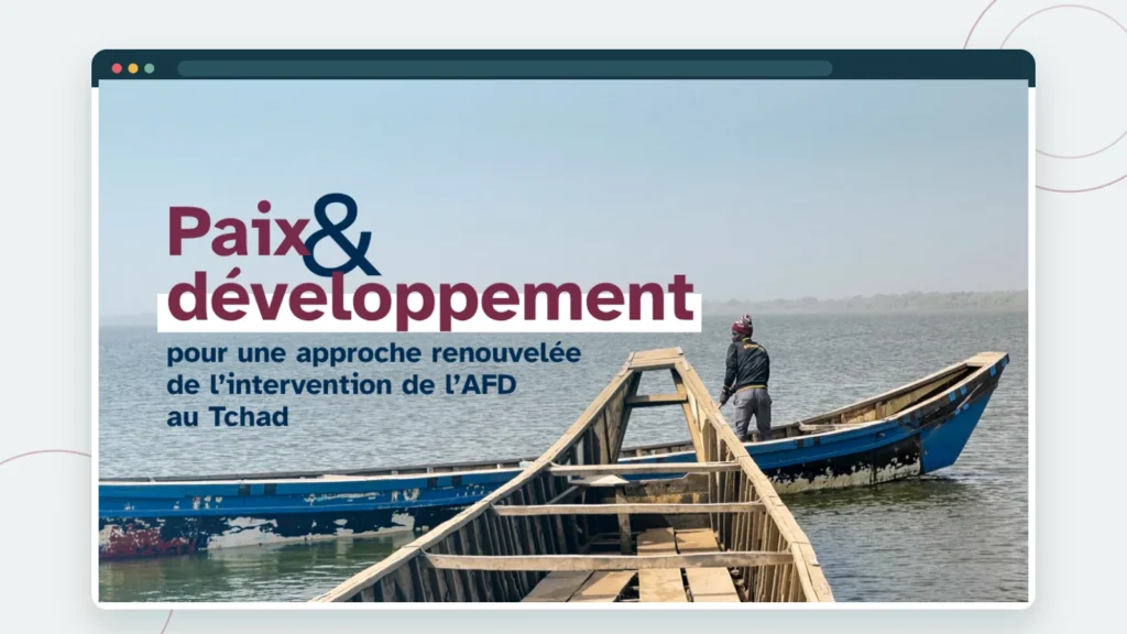 Écran d’ouverture du panorama interactif « Paix et développement » consacré à l’action de l’AFD au Tchad.