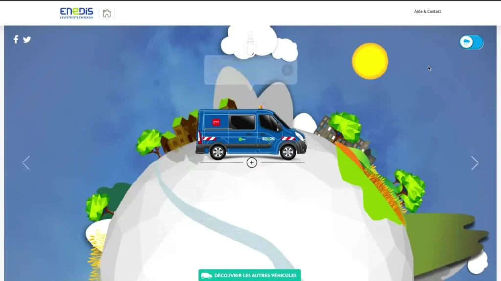 Capture du projet Présenter la flotte de véhicules Enedis.