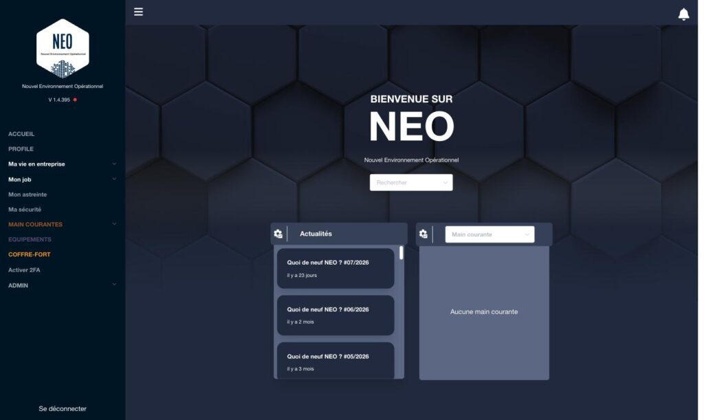 VINCI Facilities – application NEO